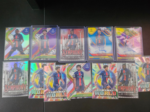 Topps Finest UCC PSG Bundle 2024-25 Joao Neves Auto /150 and /199, Dembele /75