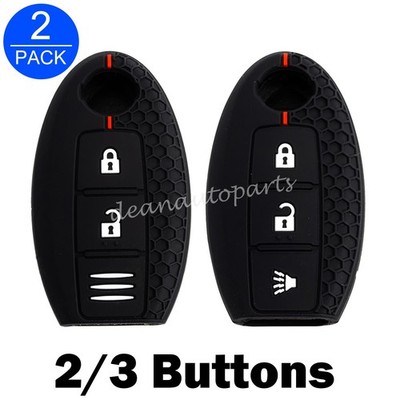 For Nissan X-Trail Rogue Titan Qashqai Kicks Armada 2Pcs Silicone Key Case Cover