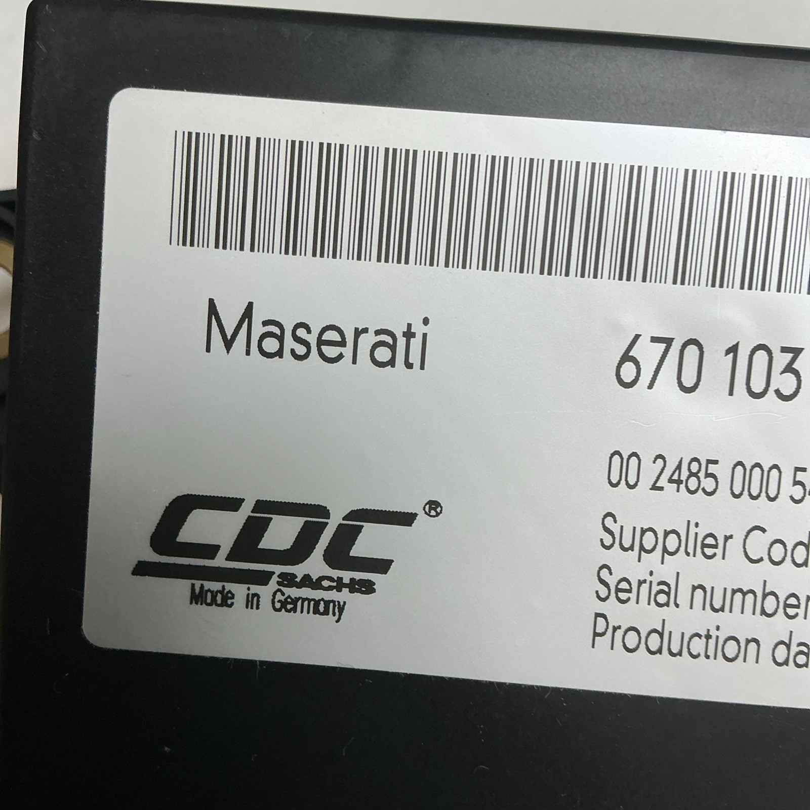 Maserati Ghibli ECM - Electronic Control Module Suspension Unit 670103581 OEM
