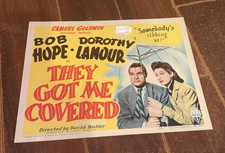BOB HOPE DOROTHY LAMOUR TITLE LOBBY CARD THEY GOT ME COVERED 1943