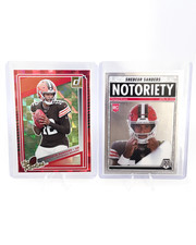 Shedeur Sanders 2-Card RC Lot 2025 Donruss The Rookies & Mosaic Notoriety BROWNS