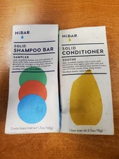 2 Pack: HiBAR Solid Shampoo Bar Sampler & Soothe Solid Conditioner E11C