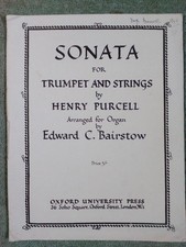 PURCELL, Henry	Sonata for trumpet and strings	 arr. for organ. Sheet music.