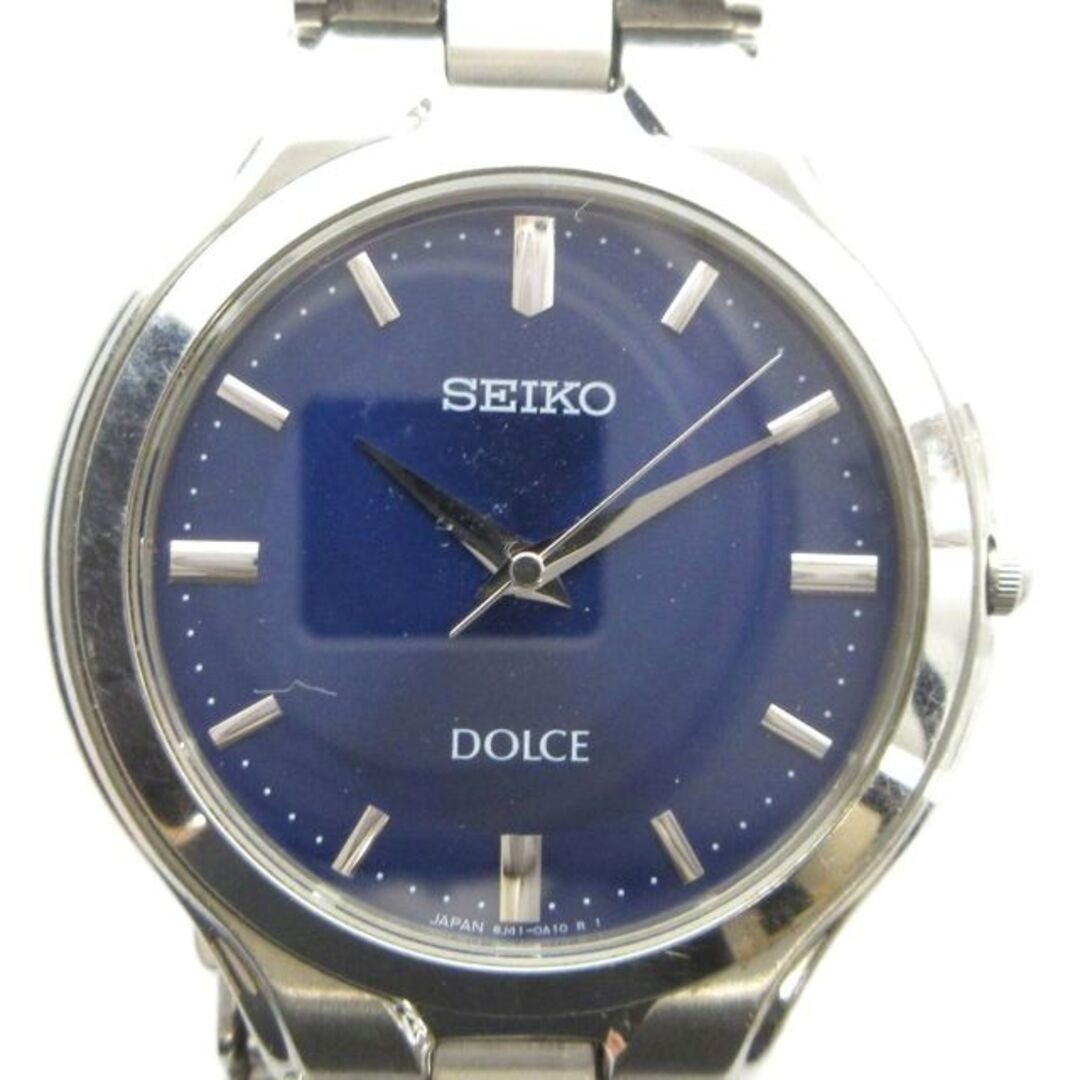 稼働 SEIKO DOLCE 8J41-0A10 クォーツ ユニセックス 純正ブレス SS