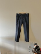 Vintage 1970s Levi  s Sta Prest Navy Blue Boot Cut Flare Pants NO TAG 36/30 