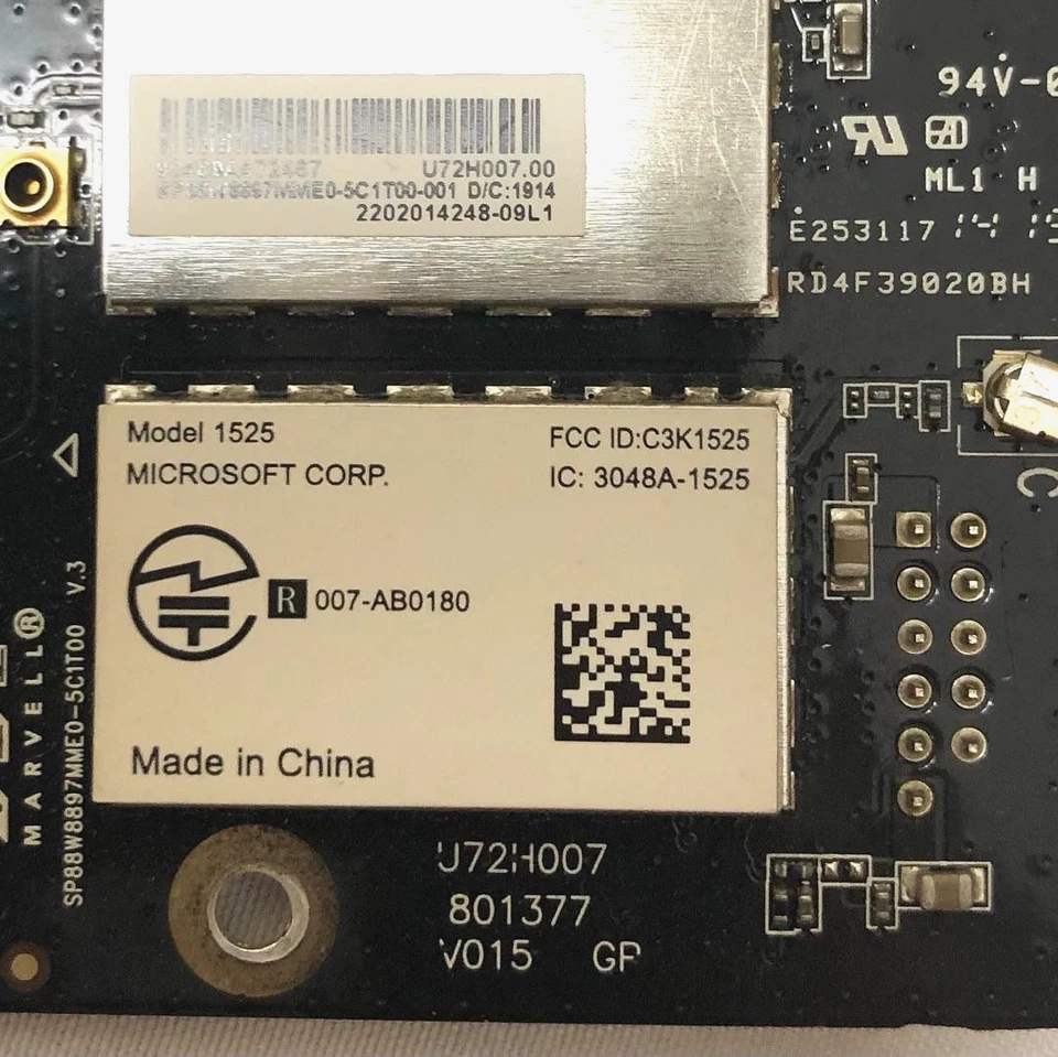 OEM Microsoft Xbox One Fat Model 1540 WI-FI CARD + ANTENNA Part U72H007 XB1 - Image 3 of 3