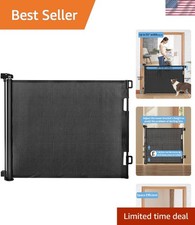 Retractable Baby Gate for Doorways and Stairs, Mesh Safety Gate for Pet, Indo...