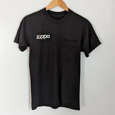 Vintage 80s Zippo Lighter Single-stitch Screen Stars T-shirt Size S