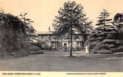 PAMLIN DRUCKE & BIBLIOTHEKEN DIE LODGE CHINGFORD GRÜN 1905 UNBENUTZT V GD