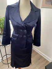 Nine West midnight blue jacket/skirt size op