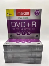 Lot Of 4 - 5 Pack 639002 Maxell DVD Recordable Media - DVD+R - 16x - 4.70 GB -