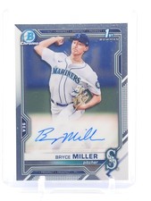 BRYCE MILLER 2021 BOWMAN CHROME 1ST ROOKIE AUTO #CDA-BMI MARINERS Q3668