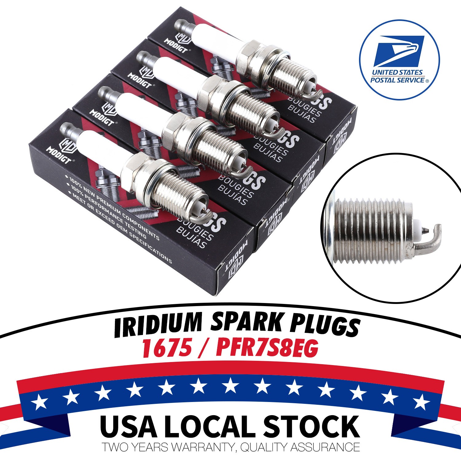 4PCS iridium Spark Plugs for Audi A4 A5 A6 Q5 S3 TT VW Eos 06H905601A PFR7S8EG