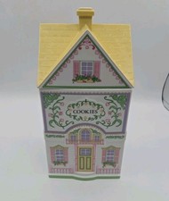 Lenox Village Cookies Jar Canister 1991 Yellow Fine Porcelain Vtg 