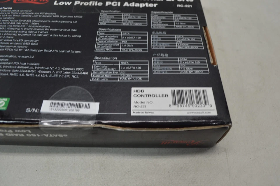 Rosewill eSATA-150 RAID External 2Ports Low Profile PCI Adapter *New Unused* - Image 4 of 4