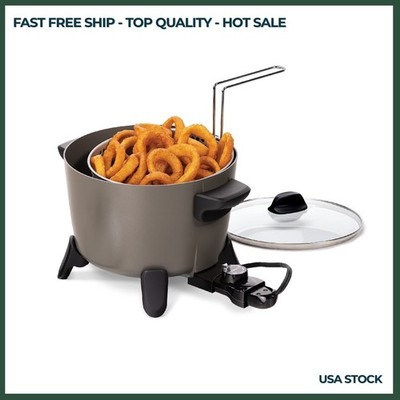 Presto Big Kettle Ceramic Deep Fryer/Multi-Cooker, 06026 New