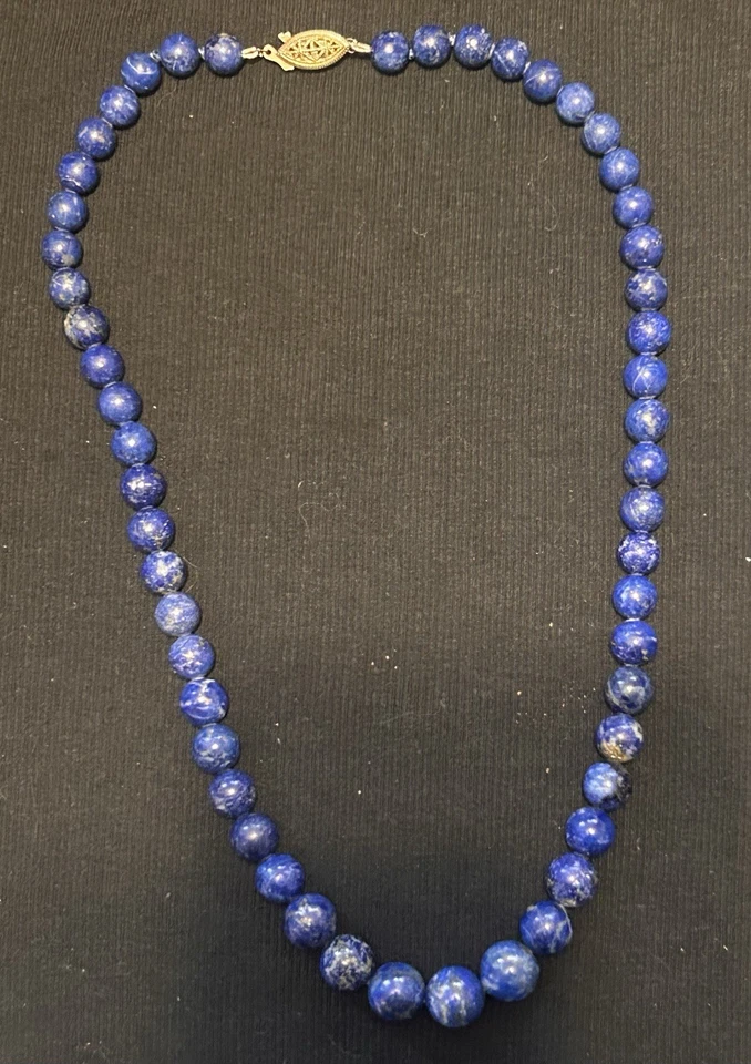 青金石项链,手链和耳钉匹配套装。 — 第 2/4 张图片