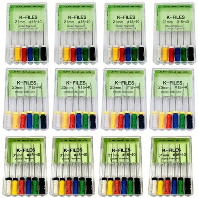 Dental Endo Niti Nickel Titanium K-FILES Hand Root Canal File 21/25/31 mm