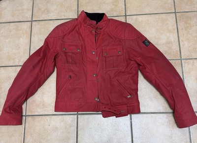 Belstaff Original Damen Biker Jacke Ital 44 / 36 Rot Neu