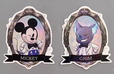 Disney Mickey & Grimm Hologram Sticker Set, Twisted Wonderland Collectible used