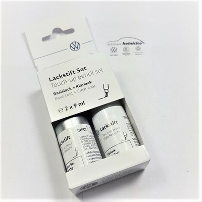 neu Original Volkswagen Audi Lackstift-Set LA9V Brilliantschwarz-Metallic  A9V