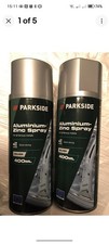 2x Parkside Aluminium Zinc Spray  -  400ml - Silver - 2x400ml