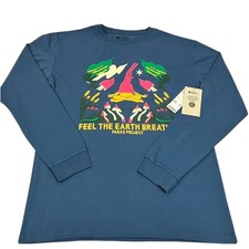 NWT Parks Project Feel The Earth Breathe Graphic Tee L Blue Long Sleeve