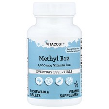Methyl B12, Natural Cherry, 1,000 mcg, 60 Che...