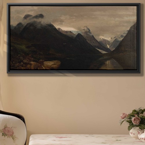 Landscape Oil Painting Canvas Print Mountain Wall Art Nature Home Decor ...