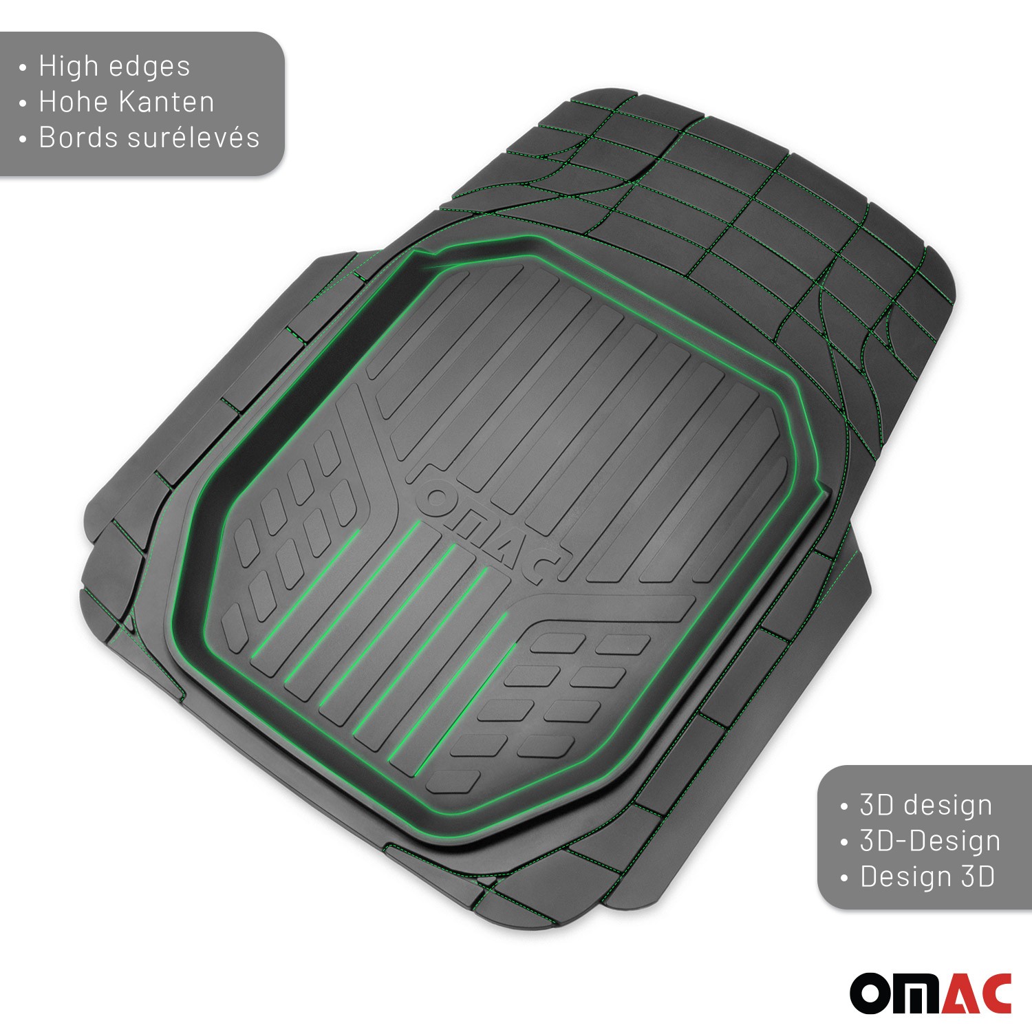 Tapis de sol Porsche protection caoutchouc robuste imperméable kit complet 4 pièces