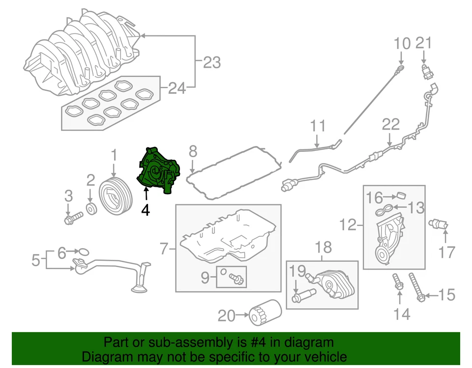 Ford 2011-2017 original - bomba de aceite BR3Z-6600-A Foto 2 de 3