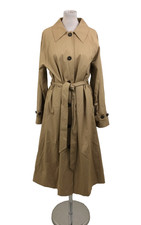 M&S Trench Coat Tan Shower Resistant Belted Pockets Cuff Straps Button New