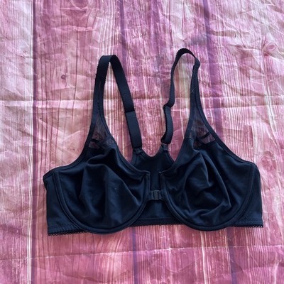 DELIMIRA W601 Front Close Bra Unlined Underwire Womens 38C black