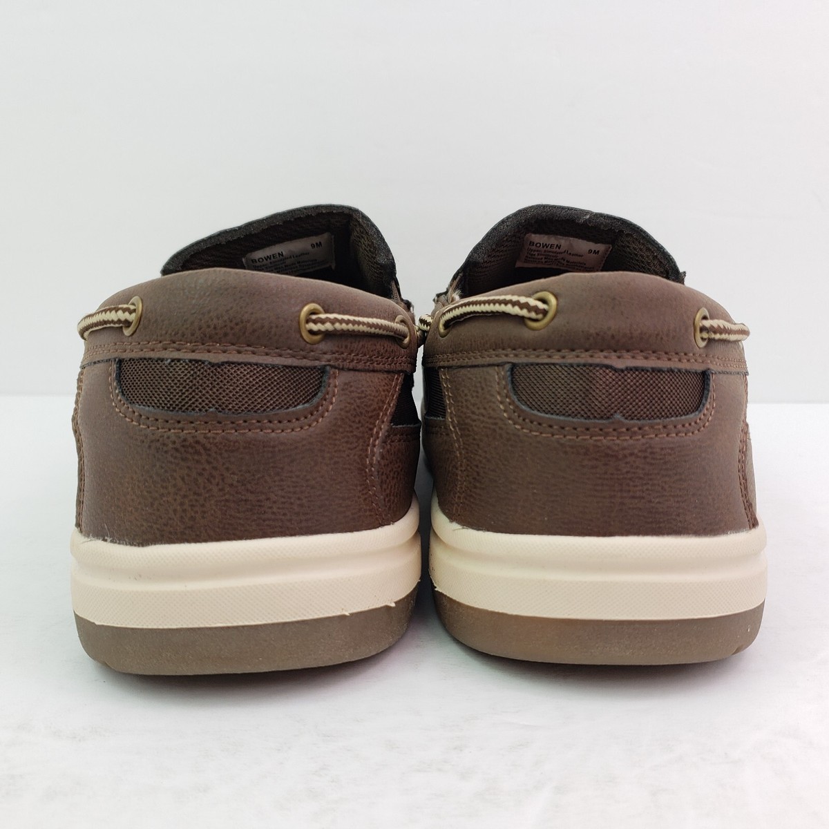 Deer Stags Mens Size 9 Dark Brown Bowen Memory Foam Slip On 