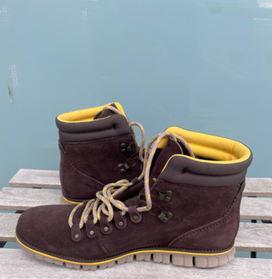 Cole Haan Zerogrand Hiker Waterproof Brown Suede Boots Men display picture 2