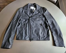 The Arrivals Classic Black Biker Asymmetrical Jacket; Cool+Rare; Size = L; Rare!