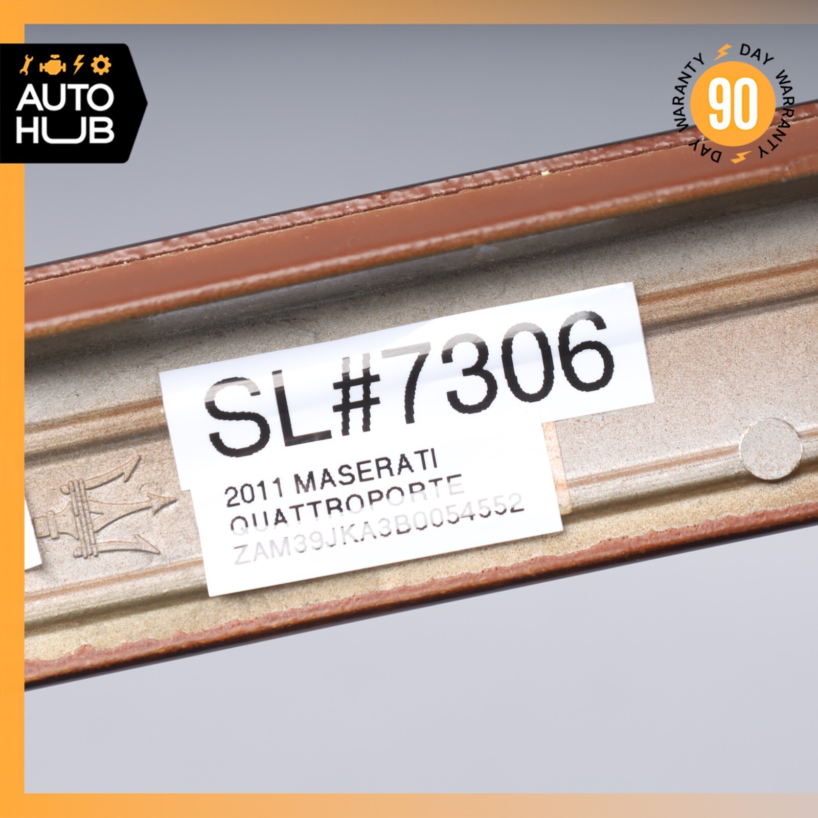 09-13 Maserati Quattroporte Right Passenger Side Dashboard Panel Trim Wood OEM