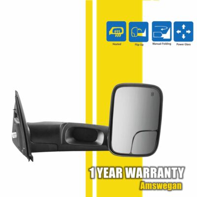 [Right] Power Heated Towing Flip Up Mirror For 2002-09 Dodge Ram 1500 2500 3500