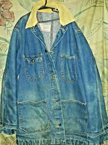 VTG Sears Work Outerwear Men's Denim Chore Coat Ja