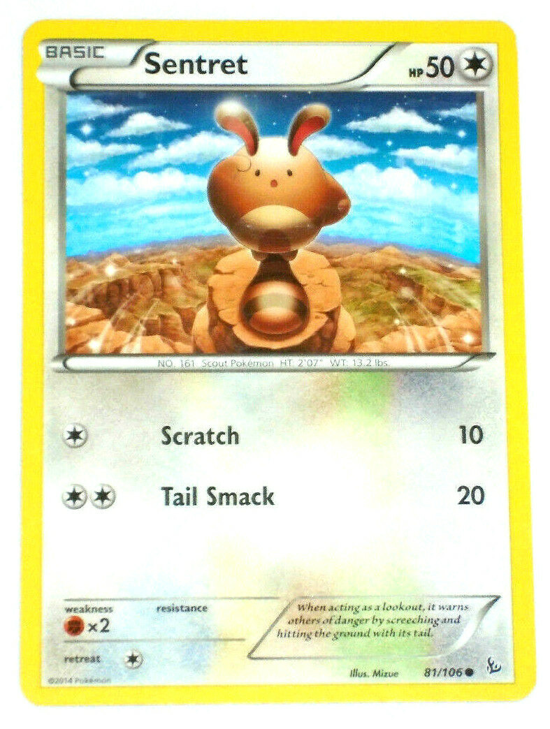 Sentret 81/106 Pokemon Flashfire Common Colorless