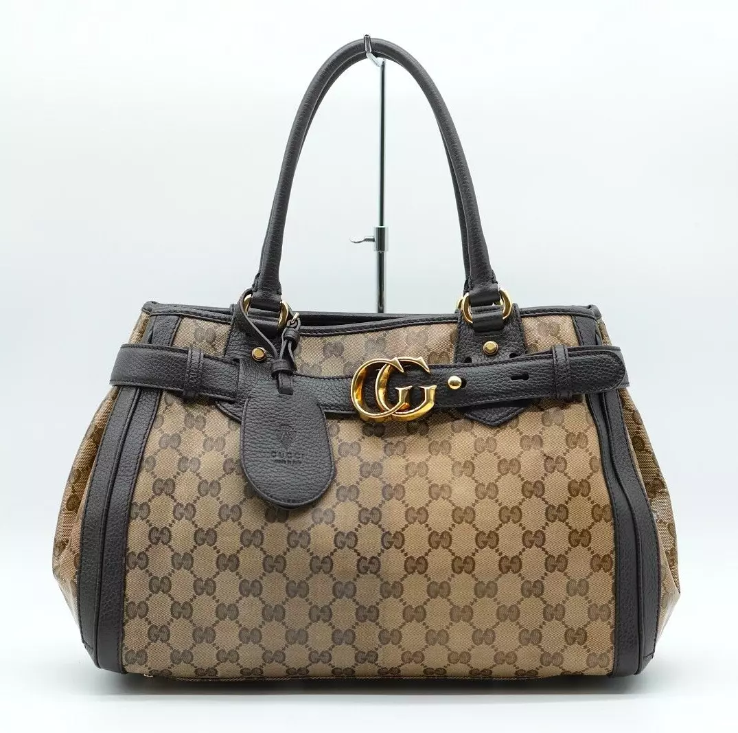Sac à main GUCCI GG Supreme toile beige authentique