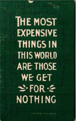 Divided Back Postcard The Most Expensive Things in this World c1907 PM 1909