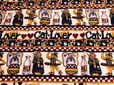 Cat Fabric Costumes Cute Fat Quarter 20 x 22