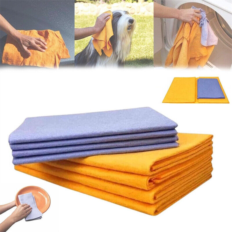 8 Piezas Ultra-Absorbente Milagro Limpieza Shammy Multiusos Trapos Toallas Paño Reino Unido