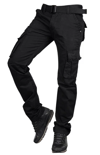 2025 Herren Camouflage Army Hose Freizeit Baumwoll Pants Cargohose mit Gürtel-DE - Bild 50 von 55