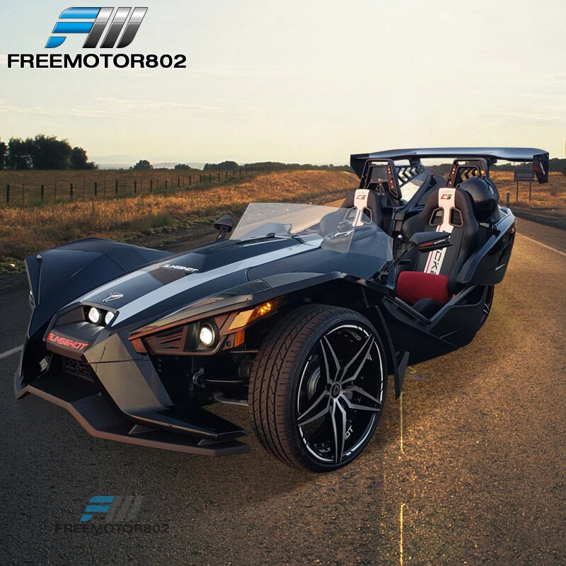 Adjustable Universal Racing Bucket Seats Black & WH PU Dual Slider x2 LH RH Foto 2 de 4