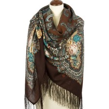 Pawlow Posad/Pavlovo Posad Schal-Tuch Folklore 146x146 Wolle 1171-17