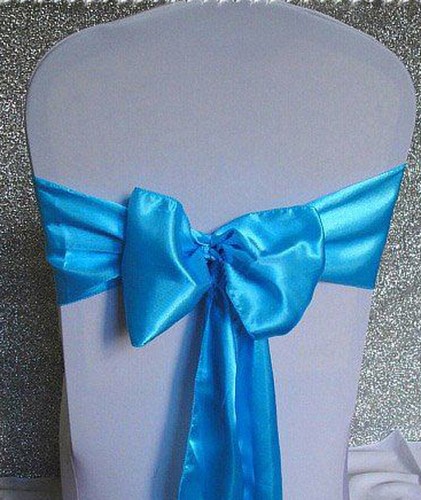 250 Satin Chair Sash Bow Sashes Bows Band Tie Wedding Banquet Party decoration - Picture 9 of 35