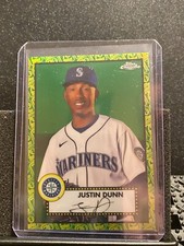 Justin Dunn  2021 Topps Chrome Platinum - Green/Yellow  -40/99 Mariners-  #309