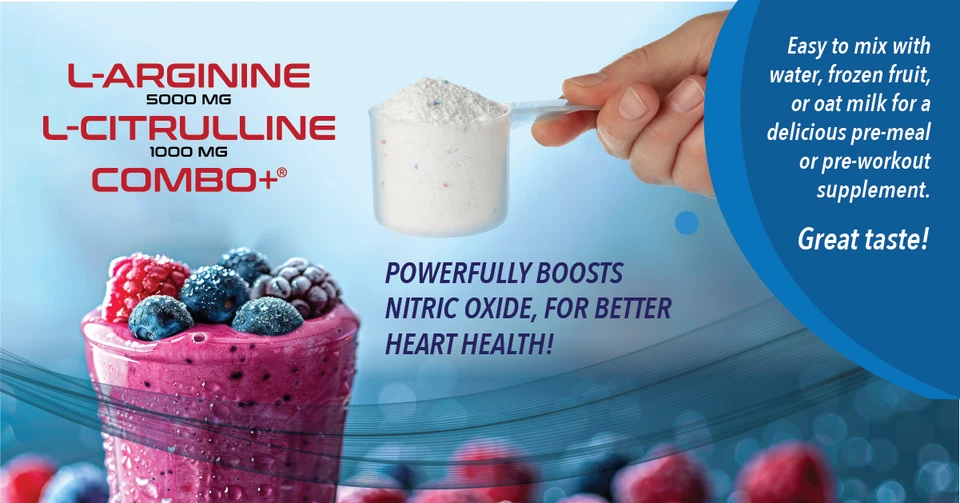 Combo+ L-Arginine 5000mg L-Citrulline 1000mg, Nitric Oxide, Heart, & Workout! - Image 4 of 4